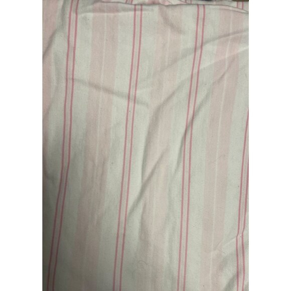 POTTERY BARN KIDS Fully Lined Pink White Stripe Curtain Panels 88”x96 2 Panels - Picture 3 of 4